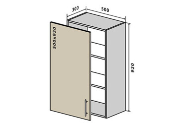 V45 Skříňka 1D 50 Rhodos Lux