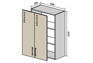V46 Skříňka 2D 60 Rhodos Lux