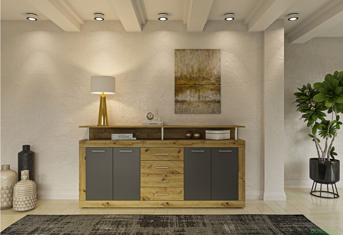Fotografie 2 - Komoda Praha dub artisan / antracit