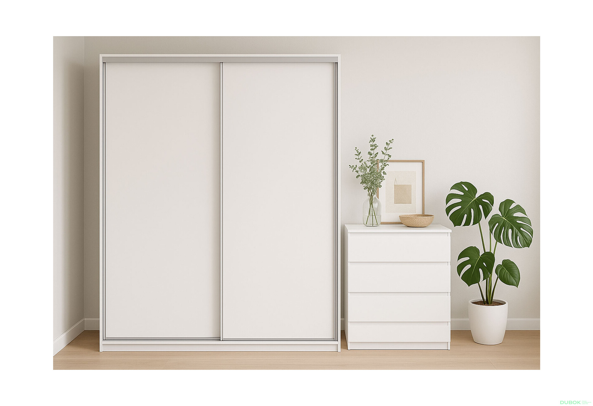 Fotografie 2 - Skříň 2D 1500x600x2400, 2 DTD, bílá