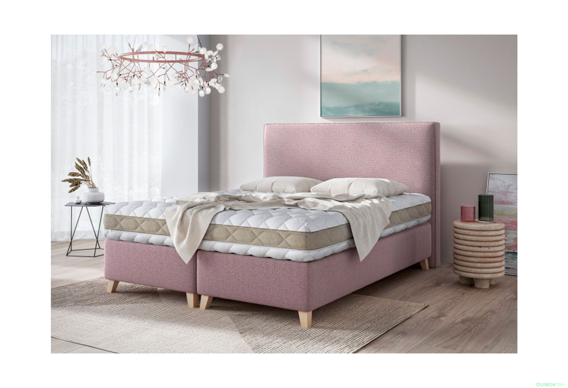 Fotografie 3 - Postel Dino 180x200 Castel 61 Davis E10 Buk s roštem, úložným prostorem
