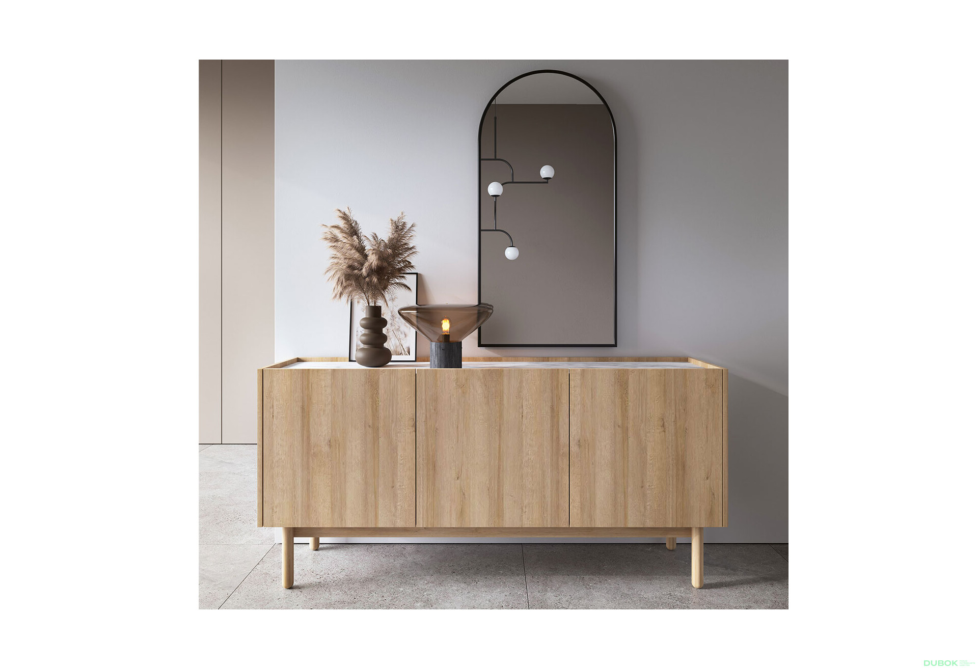 Fotografie 3 - Komoda K144/68 riviéra / mramor bianco Boho