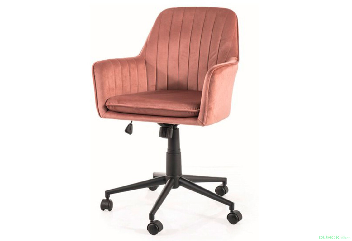 Otočné křeslo Q-886 Velvet starorůžová Bluvel 52