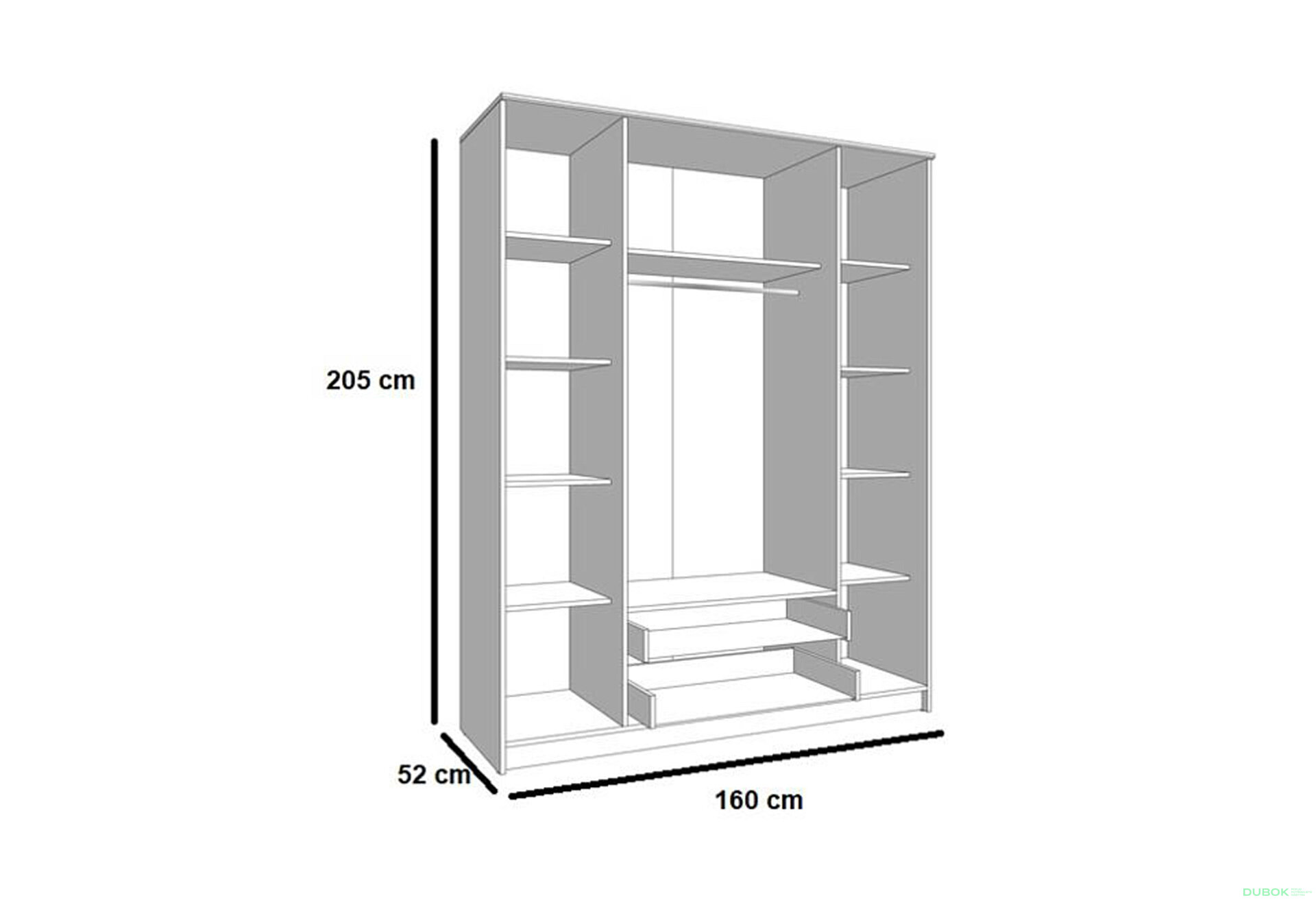 Fotografie 3 - Skříň Simple 4D+2š nymfaea alba