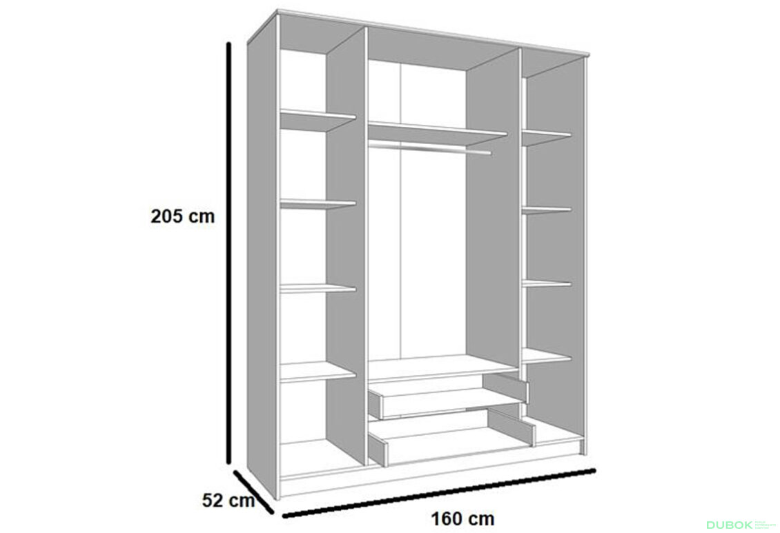 Fotografie 3 - Skříň Simple 4D+2š nymfaea alba