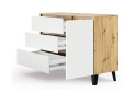Fotografie 5 - Komoda Borg 1d3s dub artisan / bílá