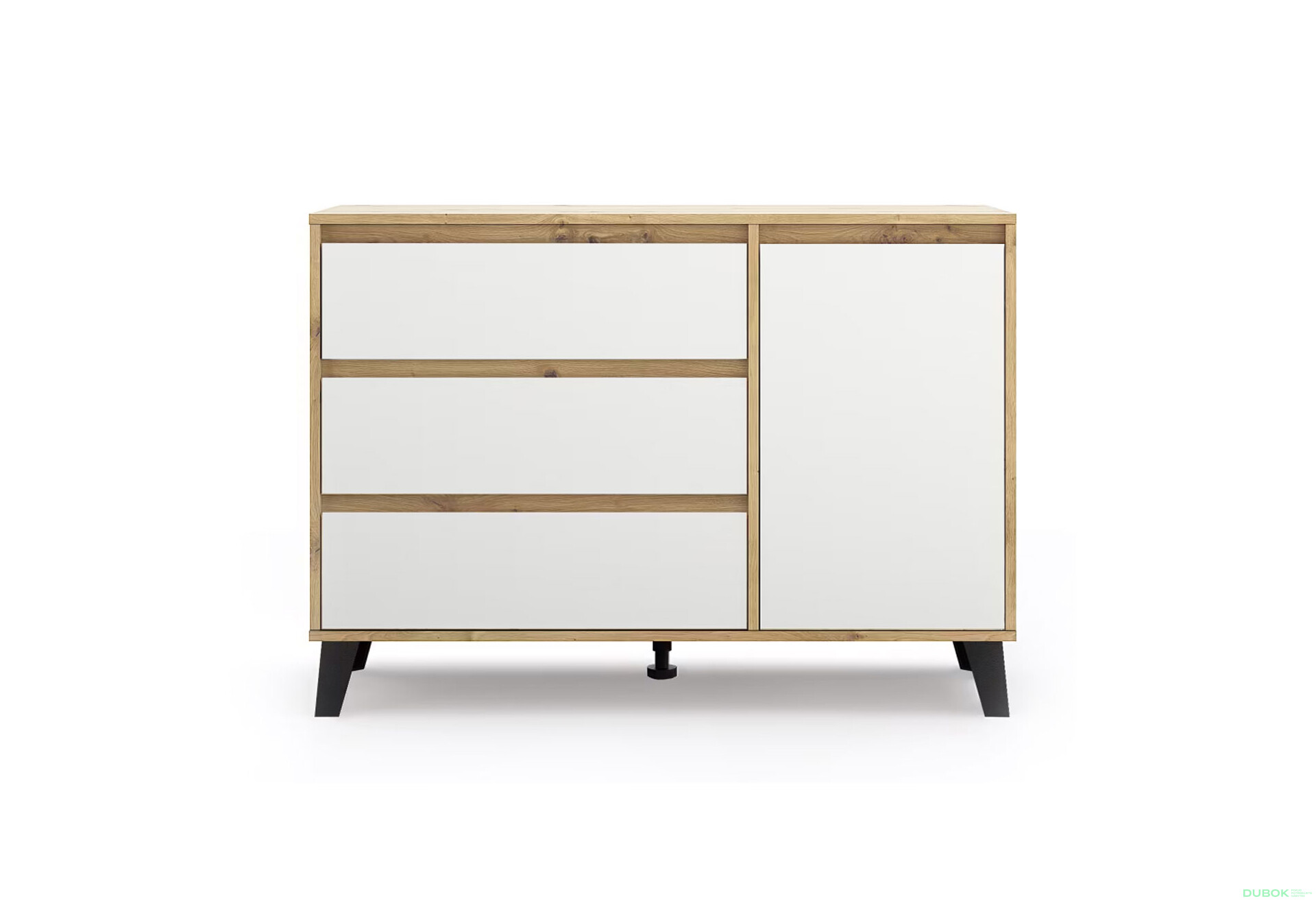 Fotografie 1 - Komoda Borg 1d3s dub artisan / bílá