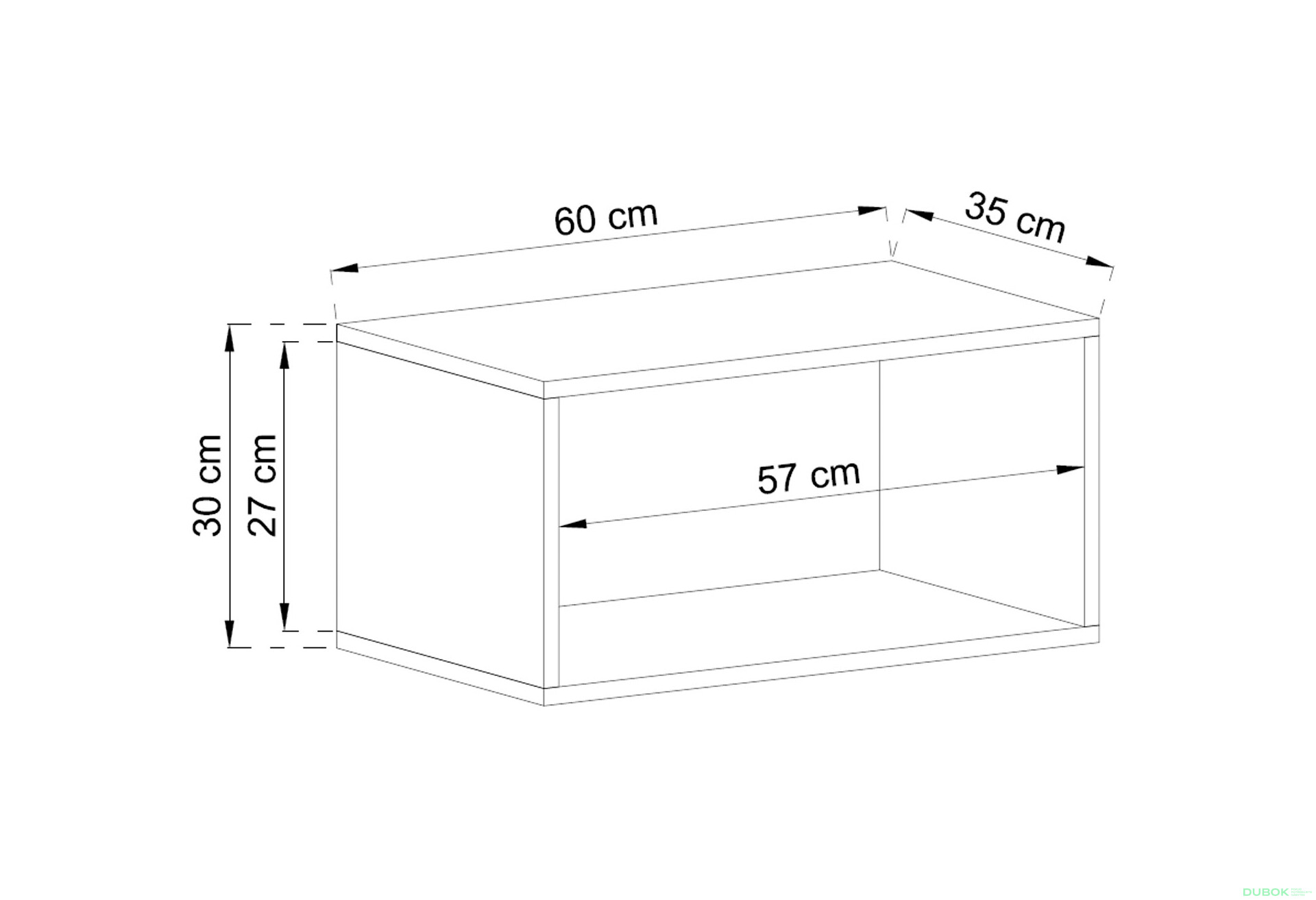 Regál na stěnu ER60 grafit Enjoy - Fotografie 2 Fotografie 2 - Regál na stěnu ER60 grafit Enjoy
