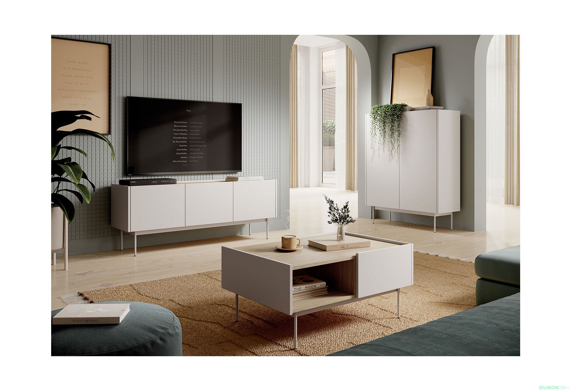 Fotografie 3 - TV stolek RTV-144 kašmír Color