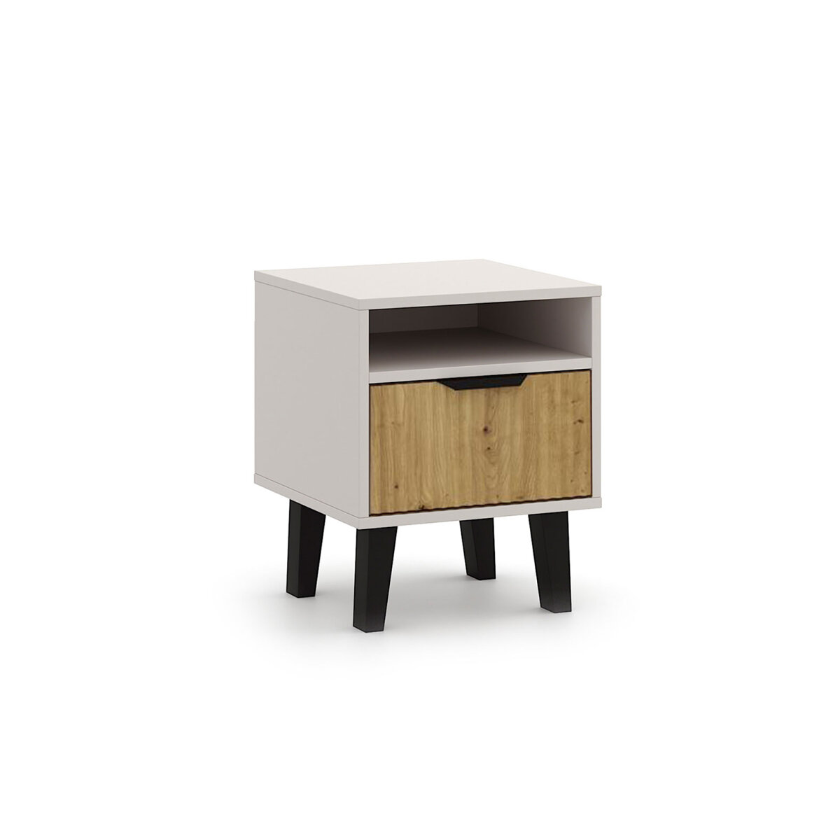 Noční stolek Borg Duo 1S kašmír / dub artisan (obrázek 3)