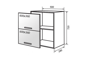 V20 Vitrína 60 MoDa Mat Lux / MoDa Matt Luxe