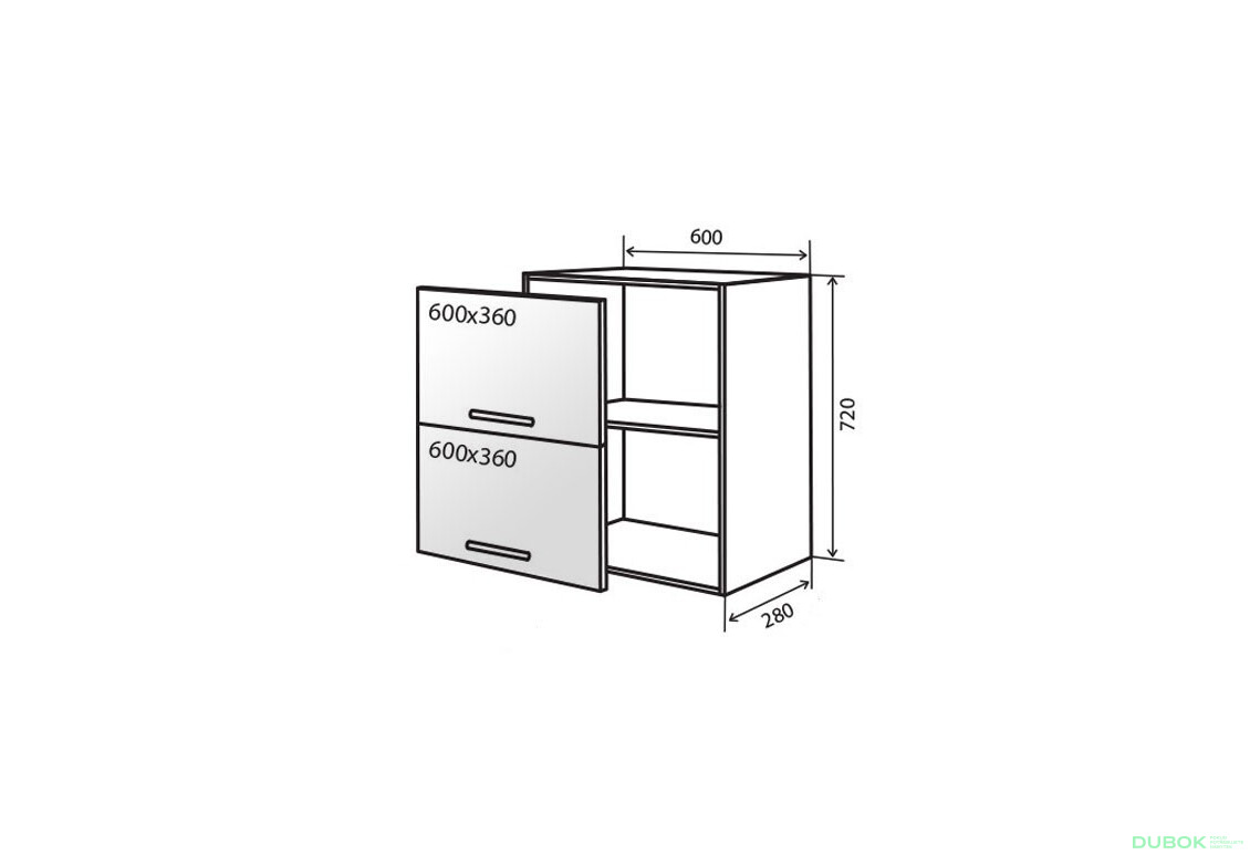 V20 Vitrína 60 MoDa Mat Lux / MoDa Matt Luxe