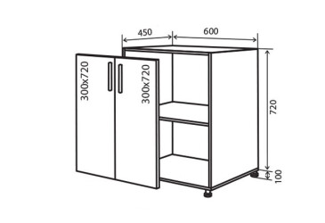 N6 Skříňka 2D 60 MoDa Mat Lux / MoDa Matt Luxe