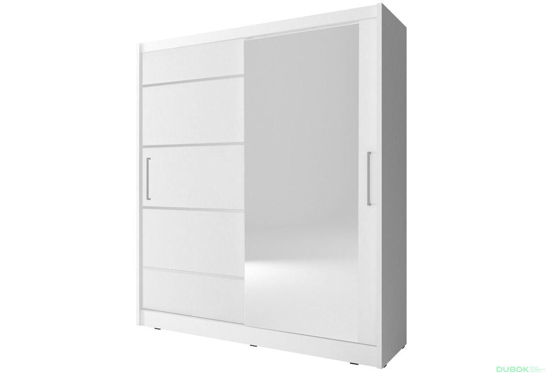 Skříň Maja I ALU 180 bílý - Fotografie 1 Fotografie 1 - Skříň Maja I ALU 180 bílý