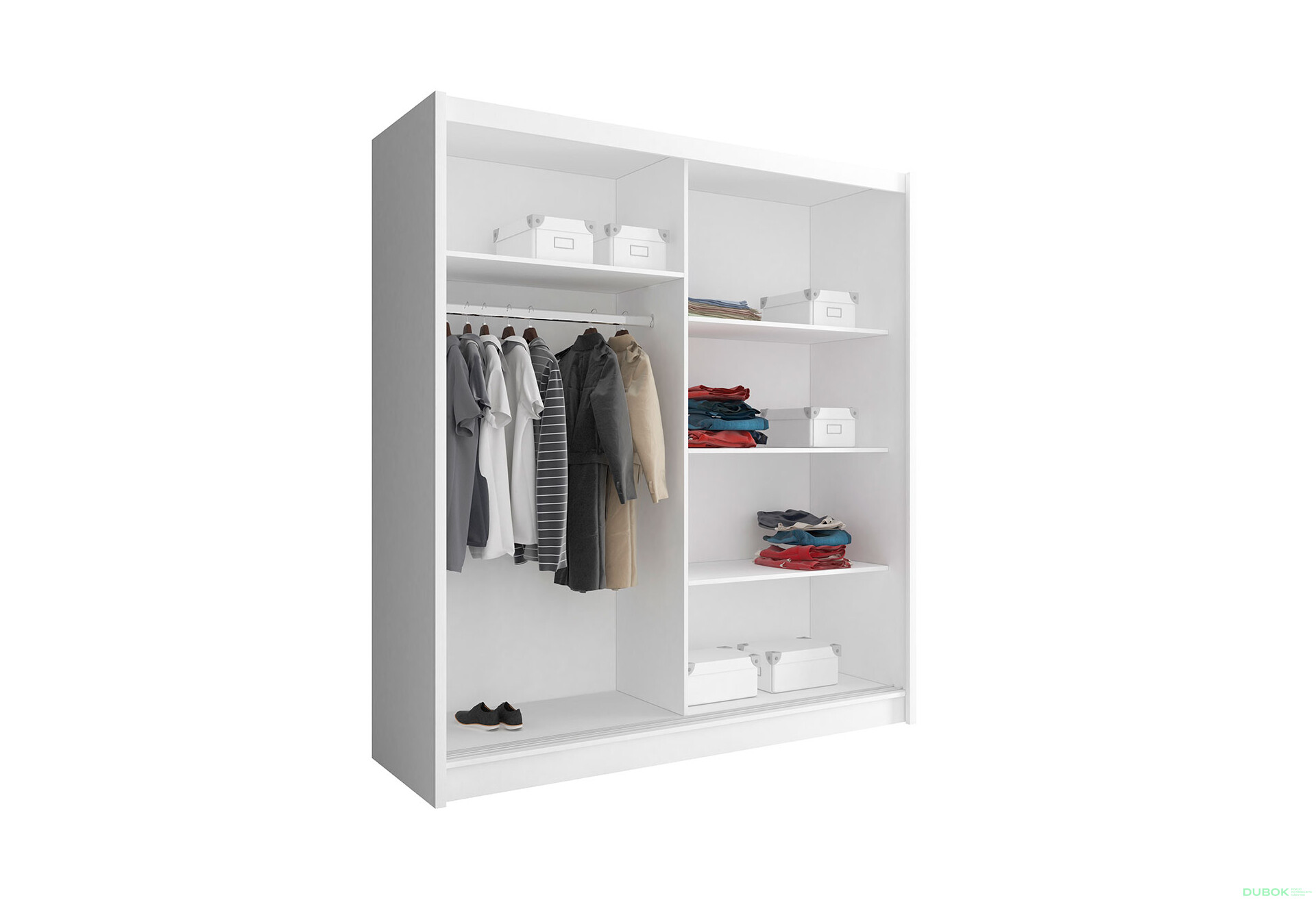 Skříň Maja I ALU 180 bílý - Fotografie 2 Fotografie 2 - Skříň Maja I ALU 180 bílý