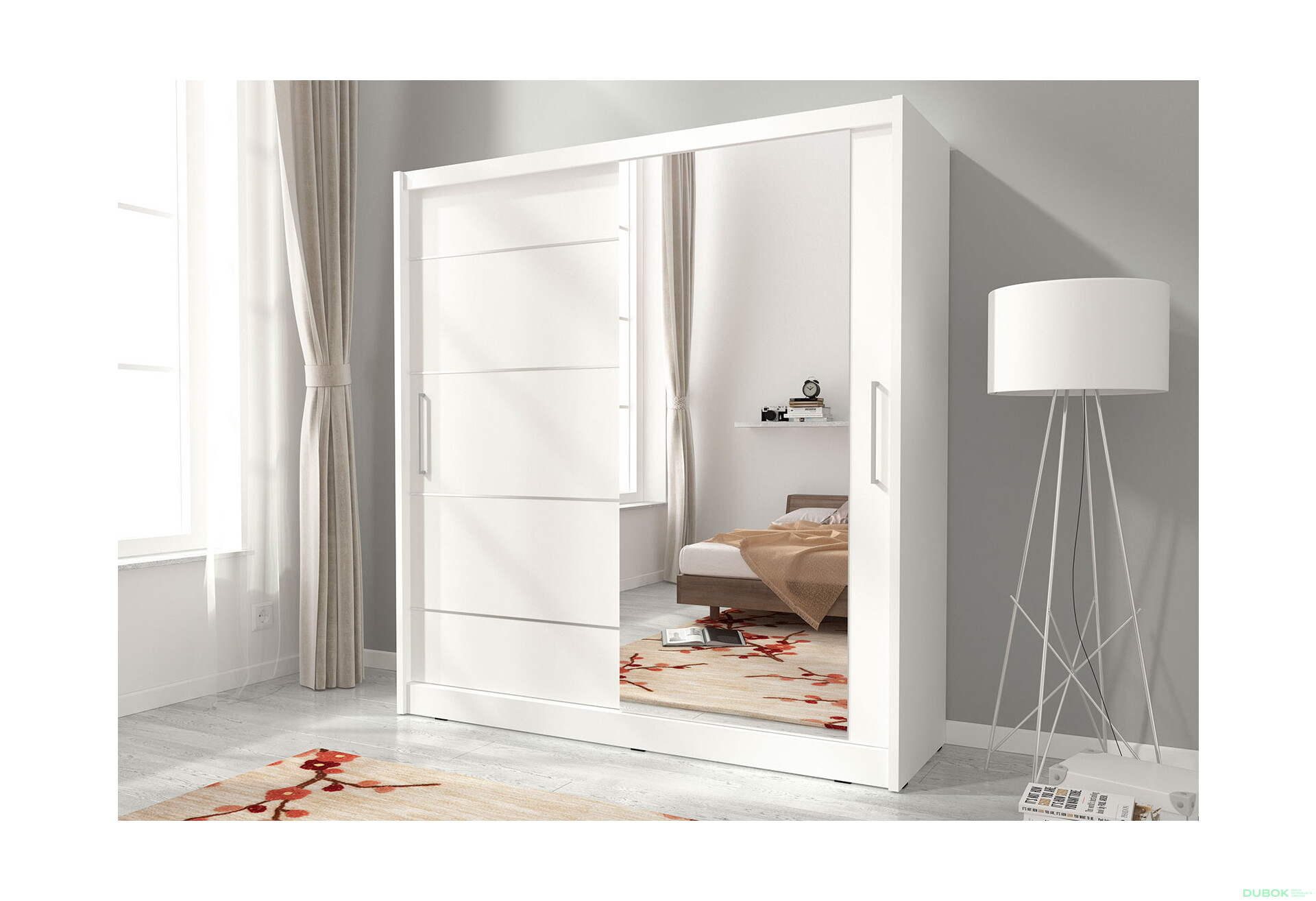 Skříň Maja I ALU 180 bílý - Fotografie 3 Fotografie 3 - Skříň Maja I ALU 180 bílý