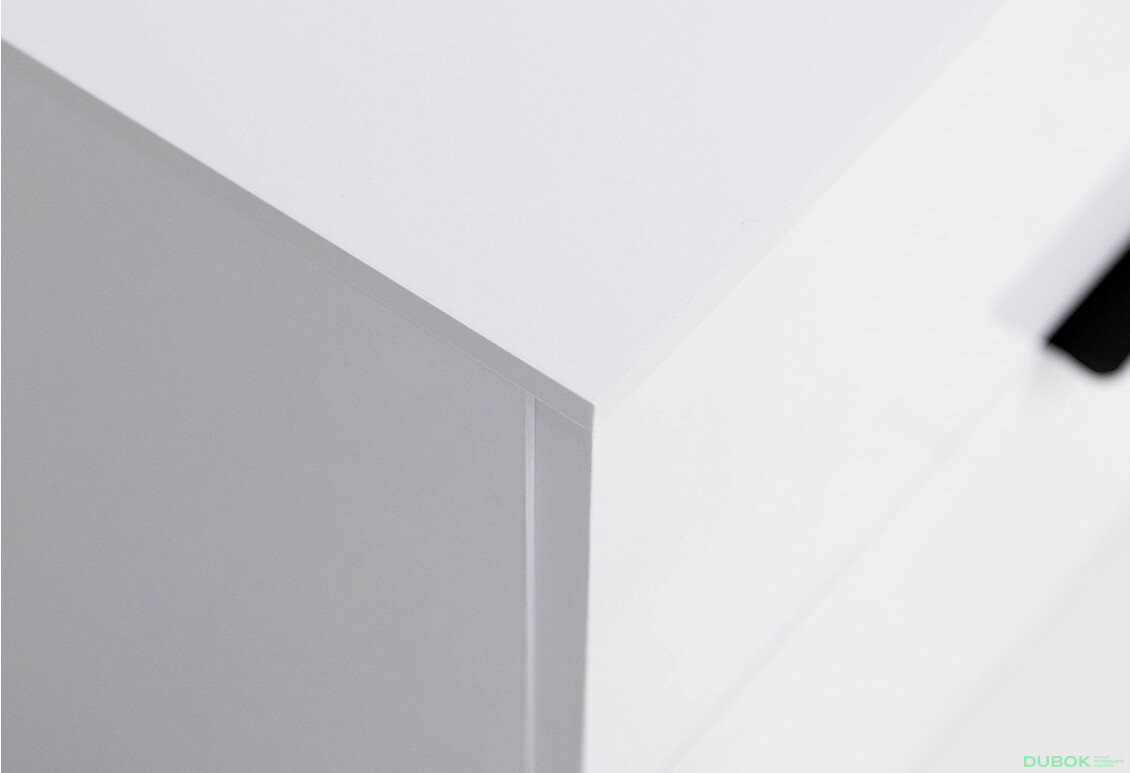 Fotografie 5 - Komoda 4š, bílý lesk Mila