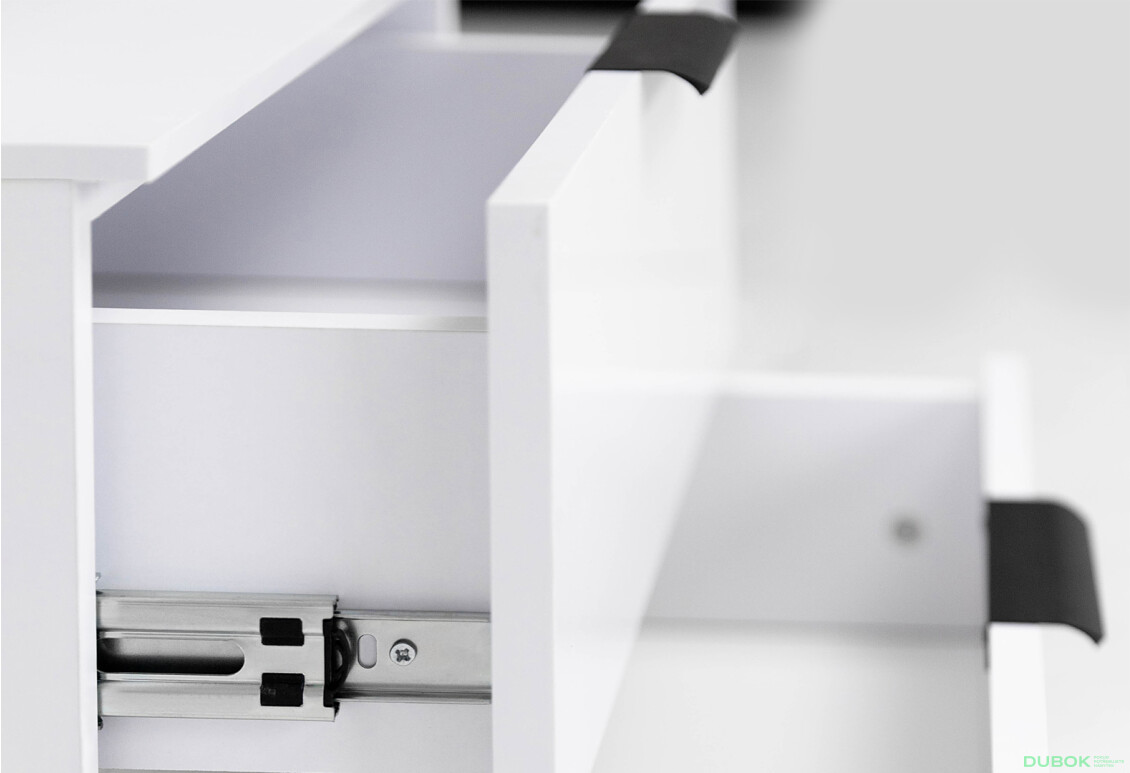 Fotografie 6 - Komoda 4š, bílý lesk Mila