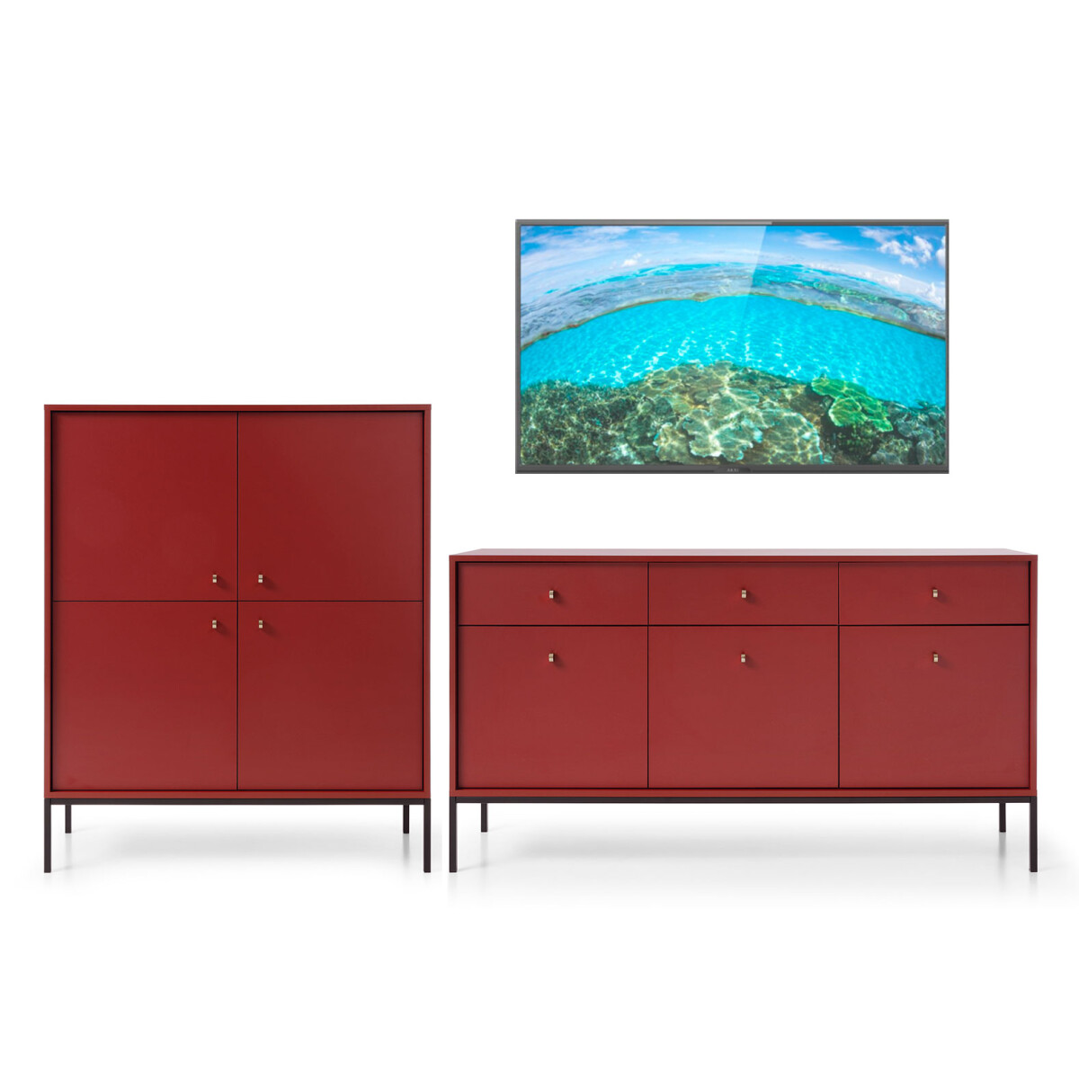 

Obývací sestava 2.6 Komoda Mono bordo