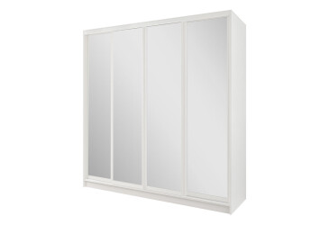 Skříň Rim-Veneziano 4D 2.7 m se zrcadlem, bílá