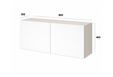 Fotografie Nástavec na skříň 80 cm kašmír / nymphaea alba