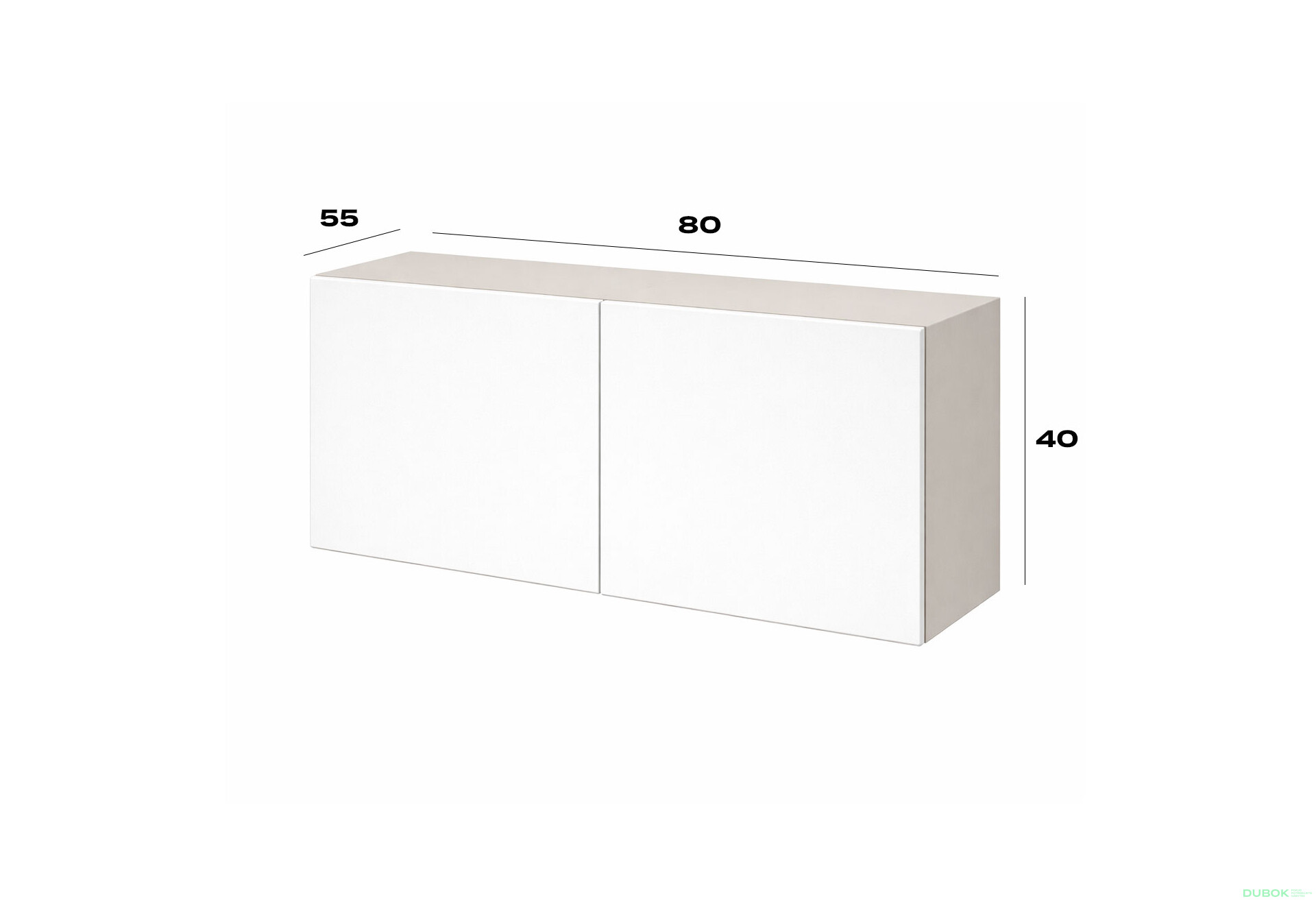 Fotografie 2 - Nástavec na skříň 80 cm kašmír / nymphaea alba Space