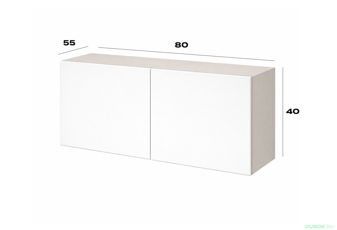 Fotografie 2 - Nástavec na skříň 80 cm kašmír / nymphaea alba Space