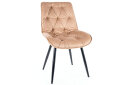 Fotografie 2 - Židle Cherry II Velvet béžový Bluvel 28, matná černá kov Vystavený kus