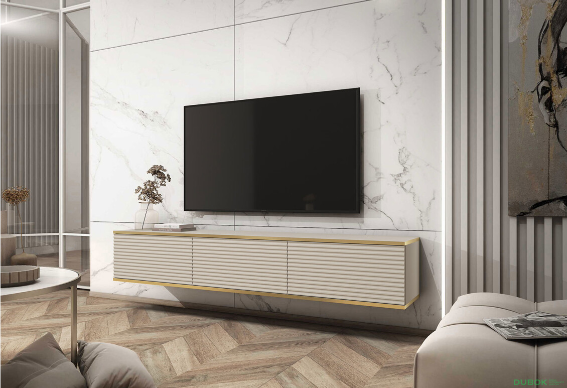 Fotografie 2 - TV stolek RTV 175 MDF béžový Oro