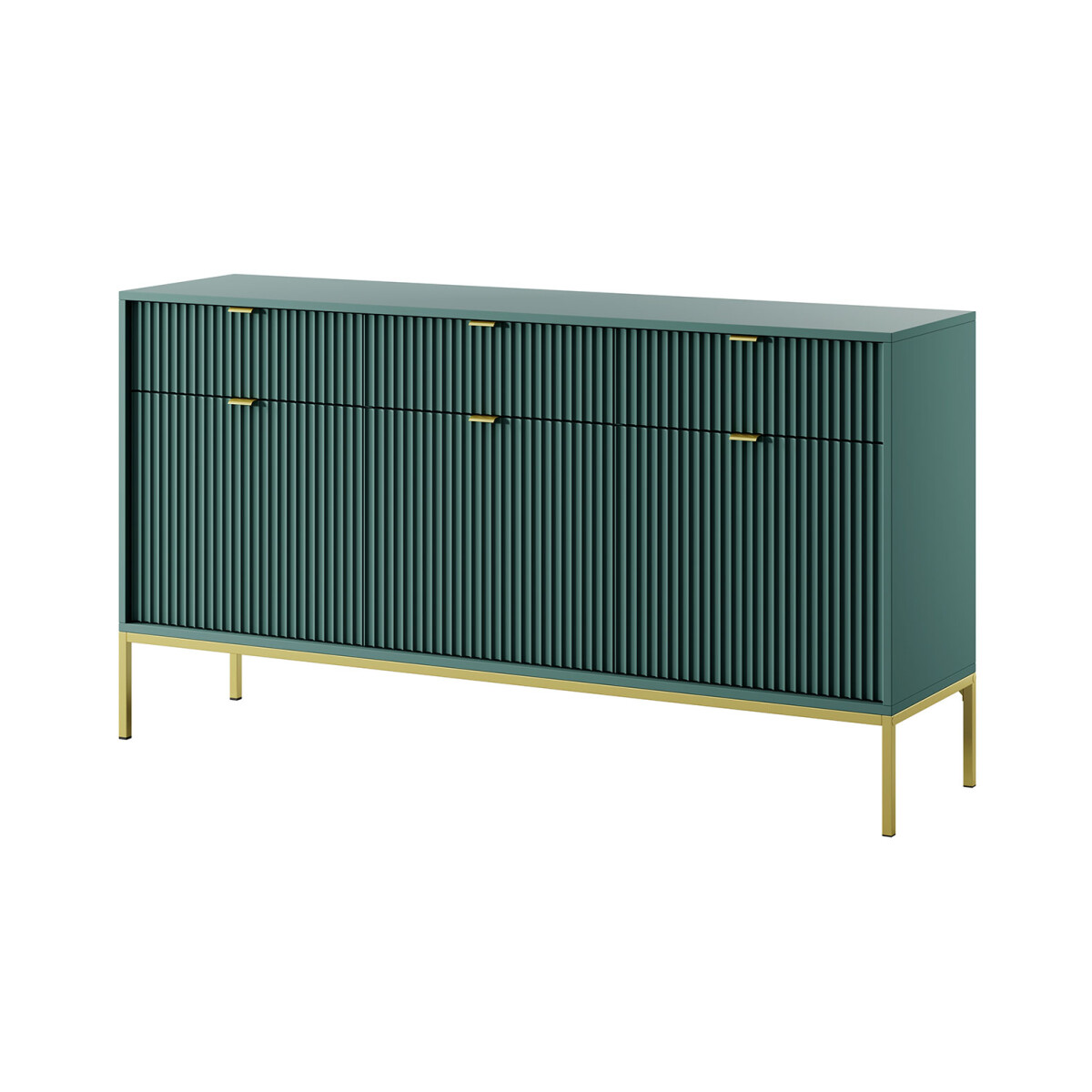 

Komoda KSZ154 zelená Nova Zlaté nohy / zlatý úchytky