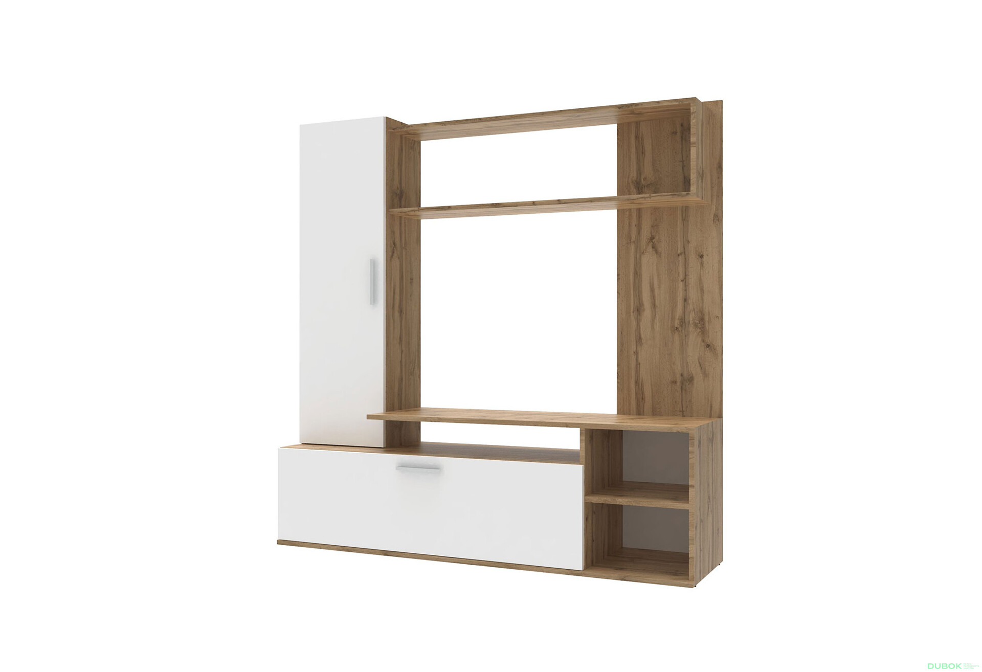 Fotografie 2 - Televizní stojan Kona 151 cm Dub ewok / Bílý