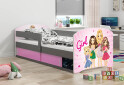 Fotografie 2 - Postel Luki 1 grafit Girls 80x160 cm s roštem, matrací