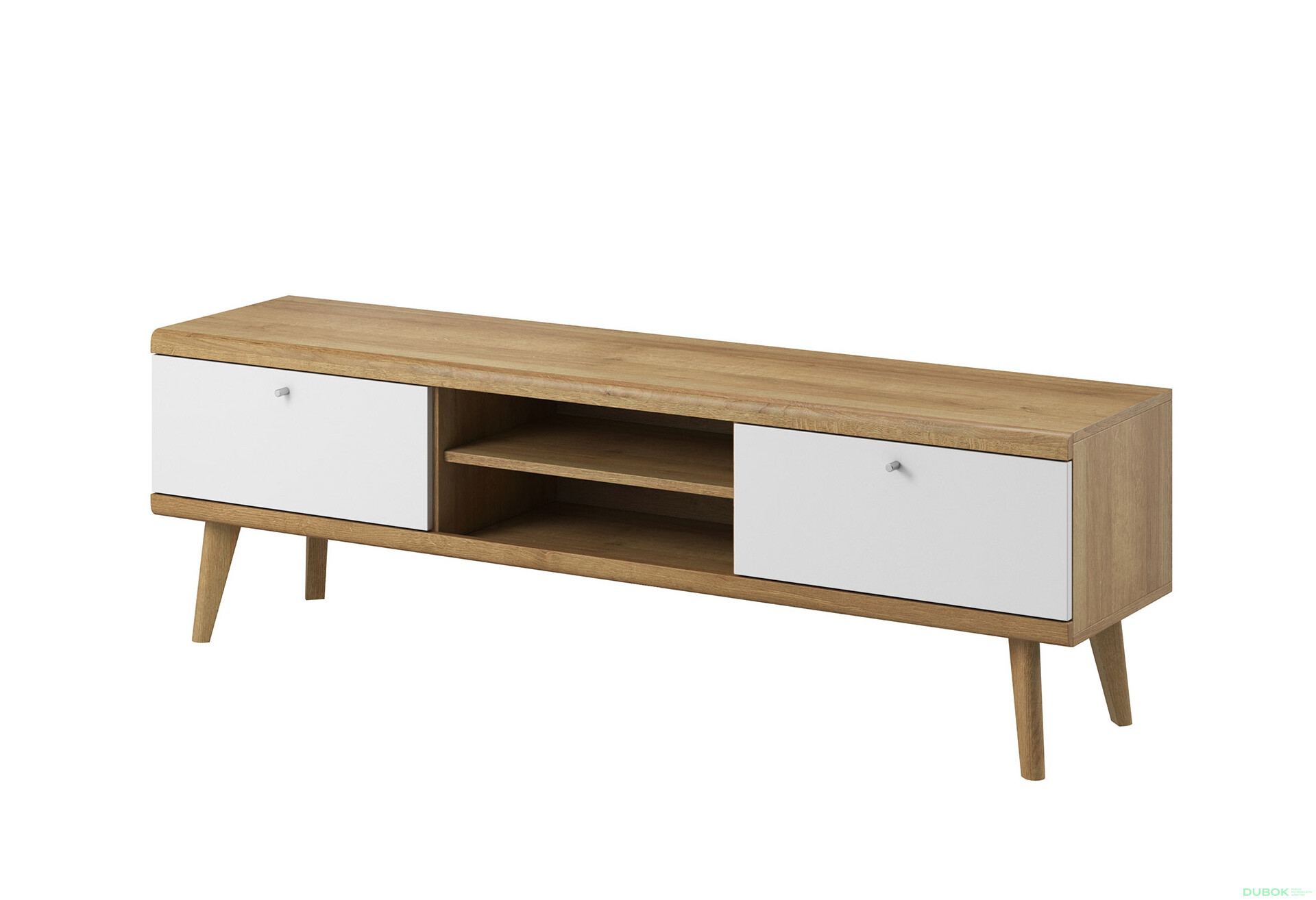TV stolek PRTV160 Primo dub riviéra / bílý - Fotografie 1 Fotografie 1 - TV stolek PRTV160 Primo dub riviéra / bílý
