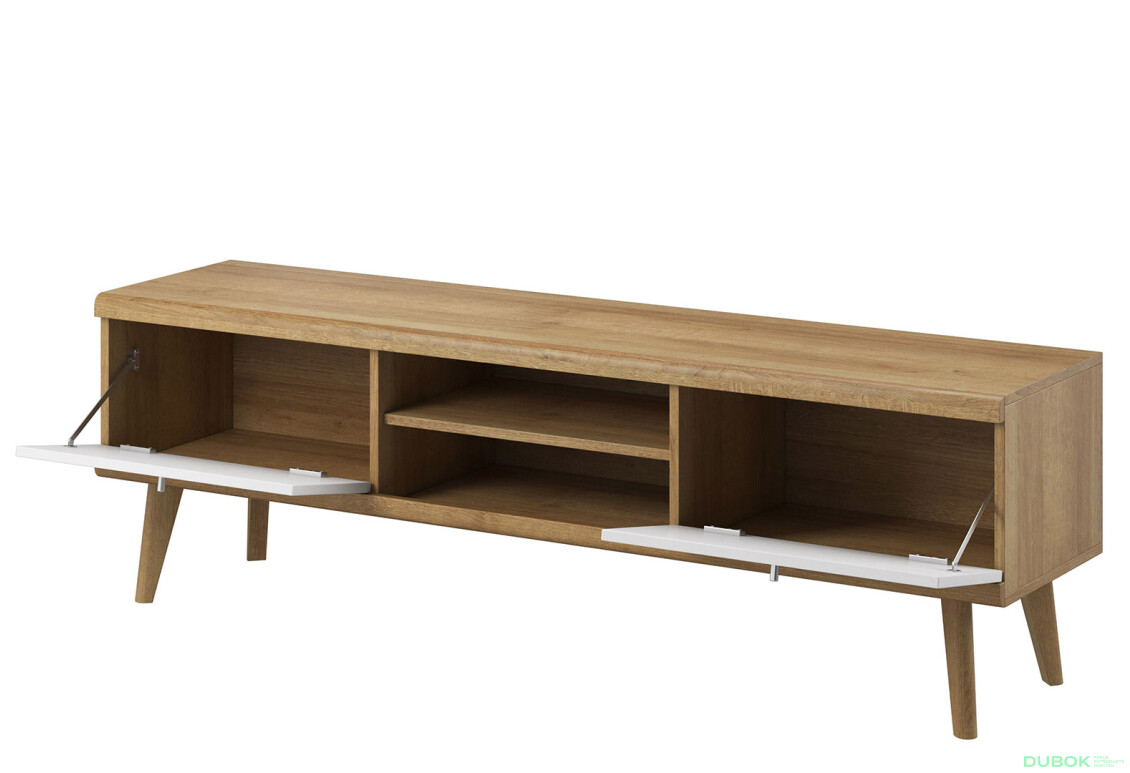 TV stolek PRTV160 Primo dub riviéra / bílý - Fotografie 2 Fotografie 2 - TV stolek PRTV160 Primo dub riviéra / bílý