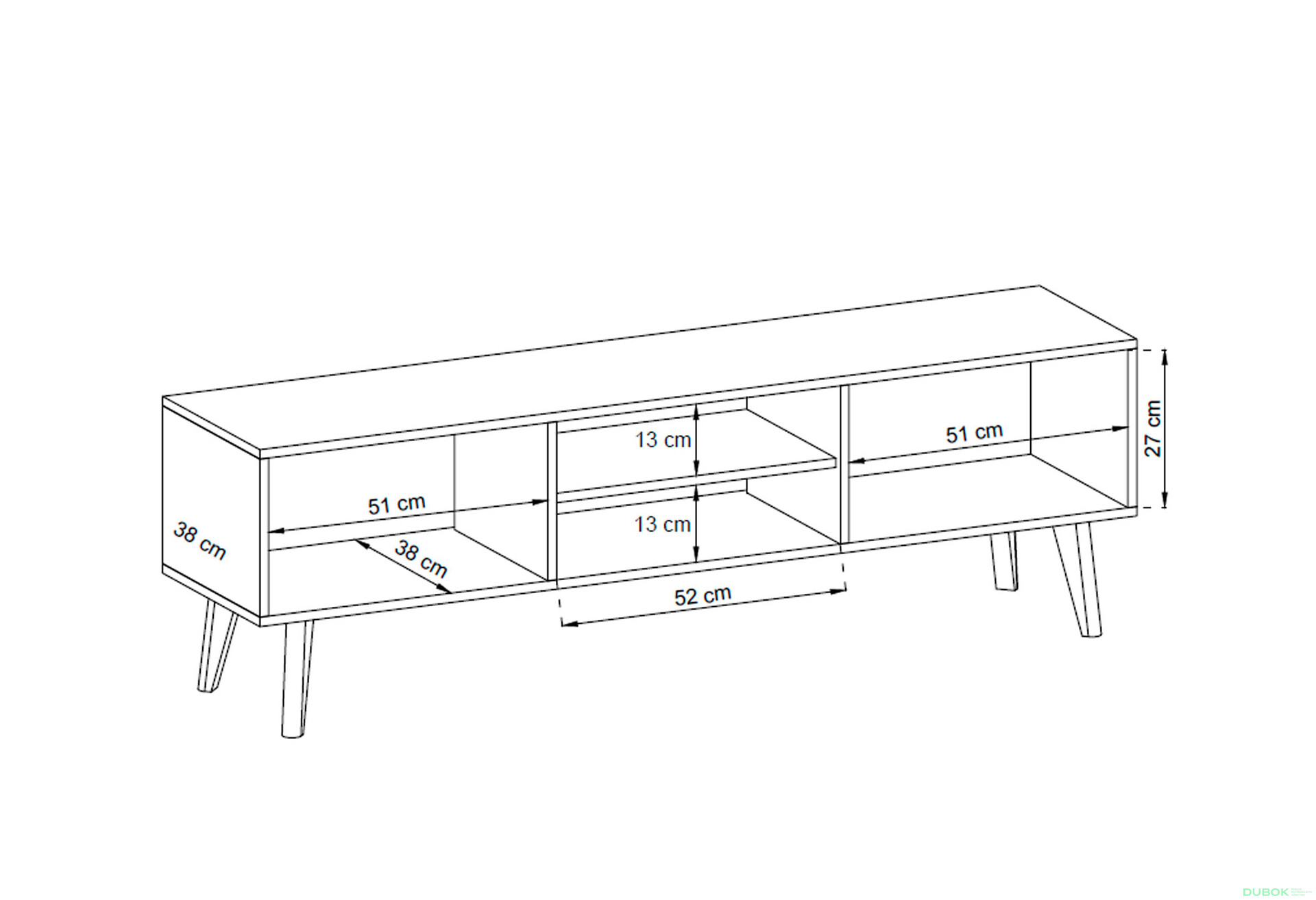 TV stolek PRTV160 Primo dub riviéra / bílý - Fotografie 4 Fotografie 4 - TV stolek PRTV160 Primo dub riviéra / bílý