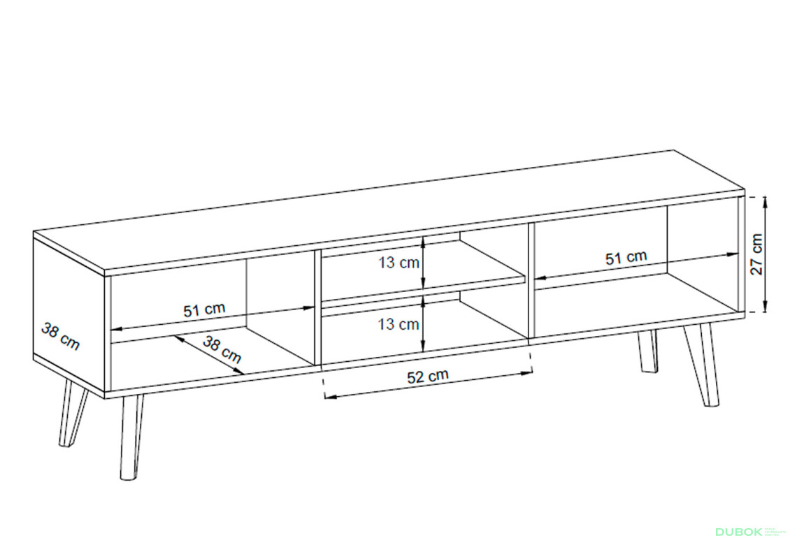 TV stolek PRTV160 Primo dub riviéra / bílý - Fotografie 4 Fotografie 4 - TV stolek PRTV160 Primo dub riviéra / bílý