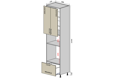 N41 Skříň 2D1S 234 MóDa Lux / MoDa Luxe