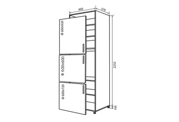 N18 Skříň 213 + f600x600 MóDa Lux / MoDa Luxe