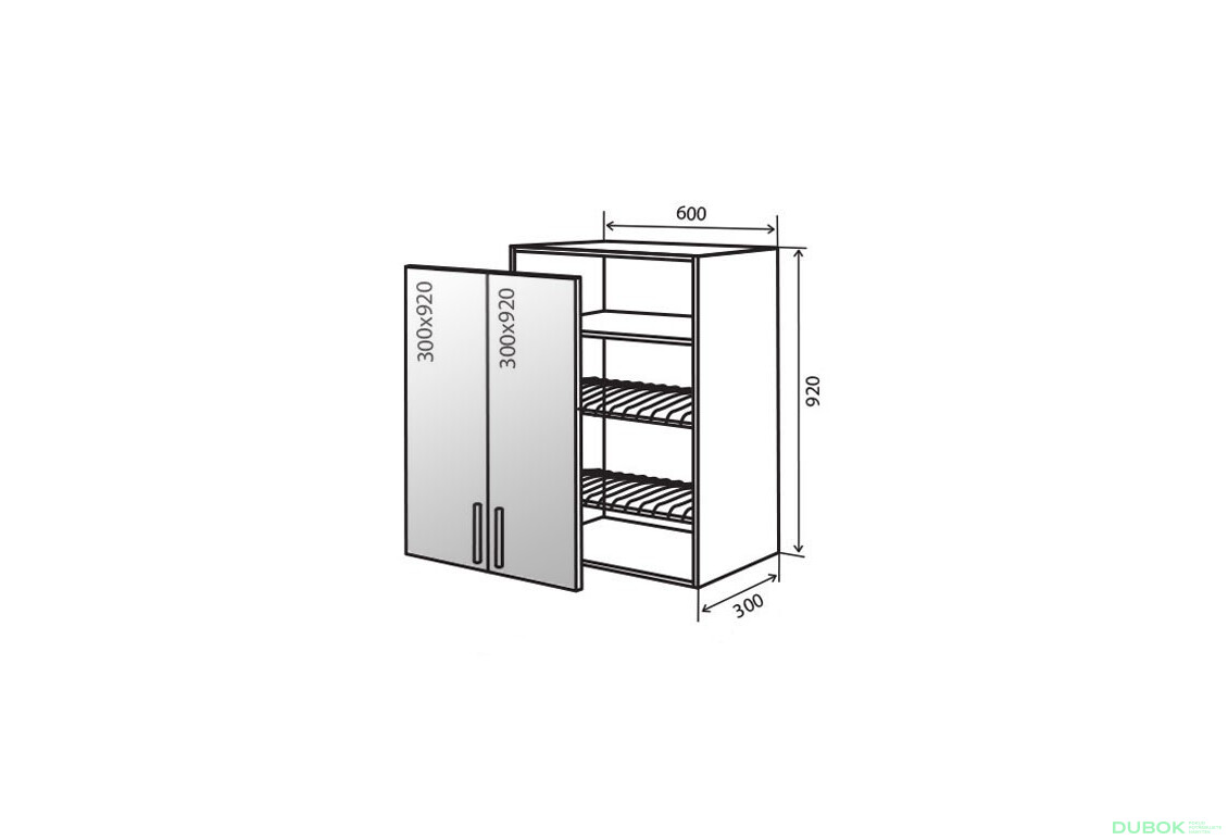V47 Skříňka 2D 60 Sušička Vitrina Margo Lux