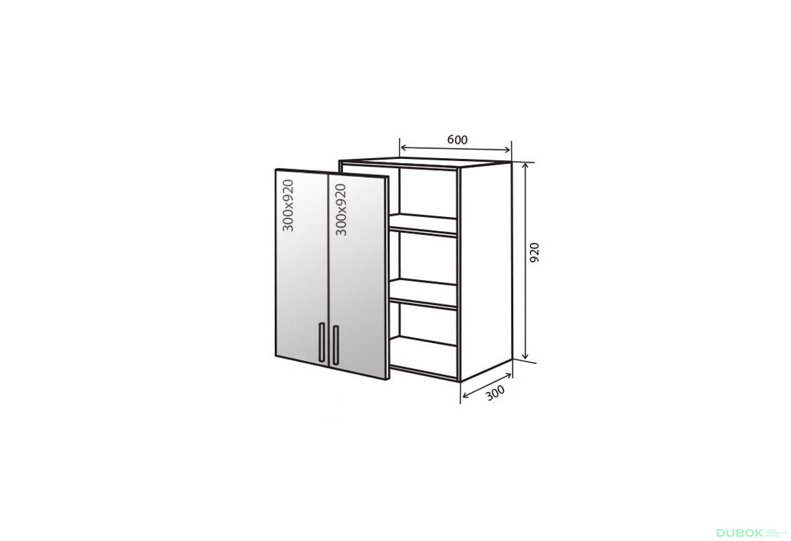 V46 Skříňka 2D 60 Vitrína Margo Lux