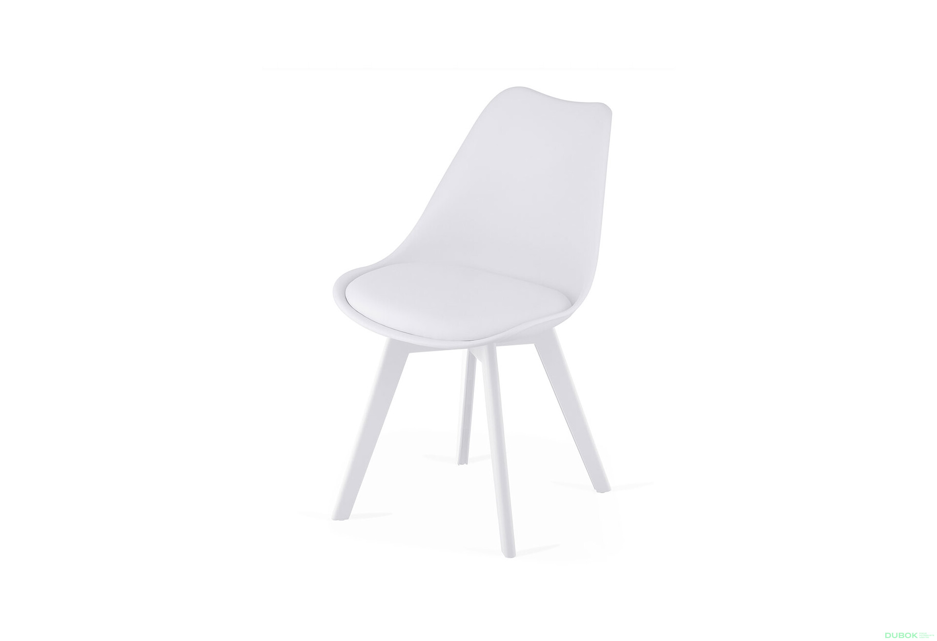 Fotografie 3 - Židle MARK bílá / bílé nohy x 1