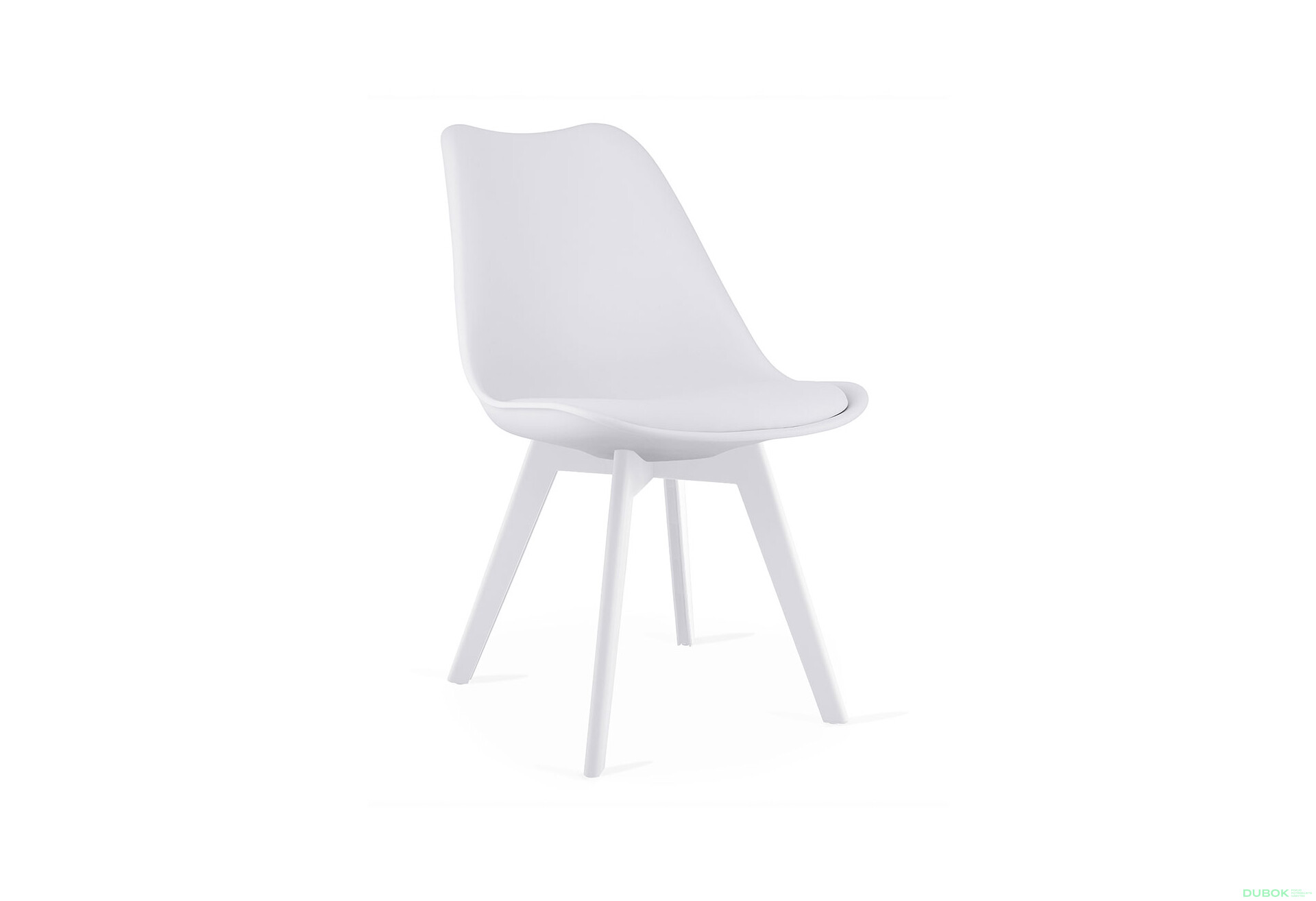 Fotografie 5 - Židle MARK bílá / bílé nohy x 1