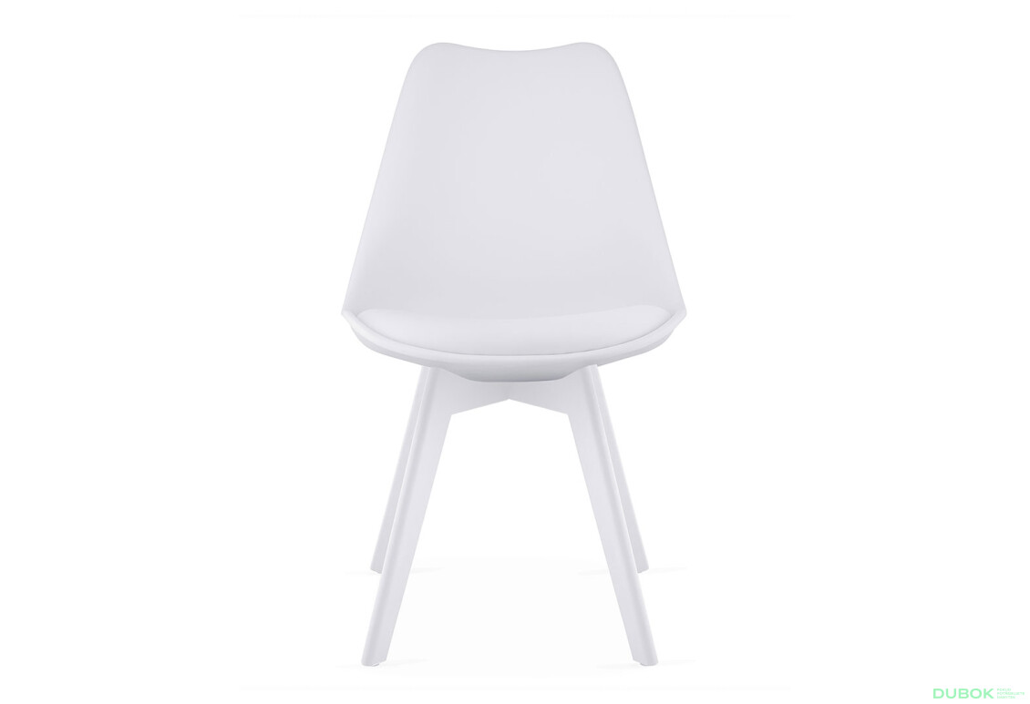 Fotografie 4 - Židle MARK bílá / bílé nohy x 1