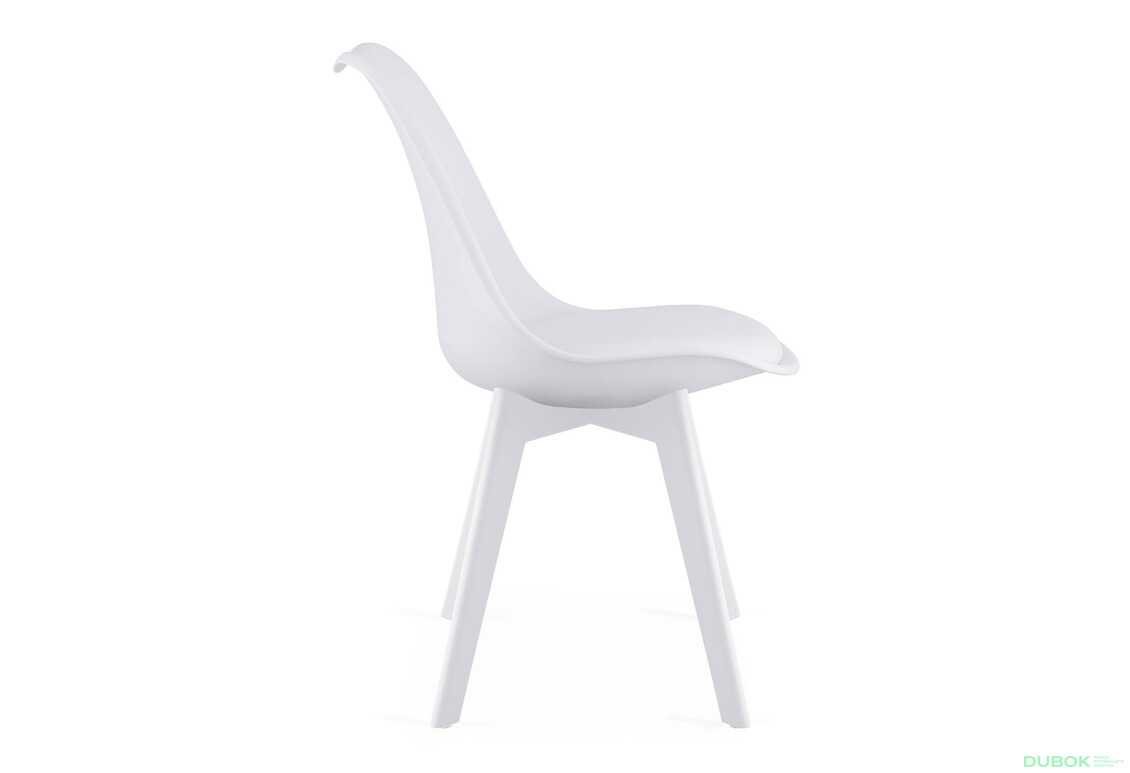 Fotografie 6 - Židle MARK bílá / bílé nohy x 1