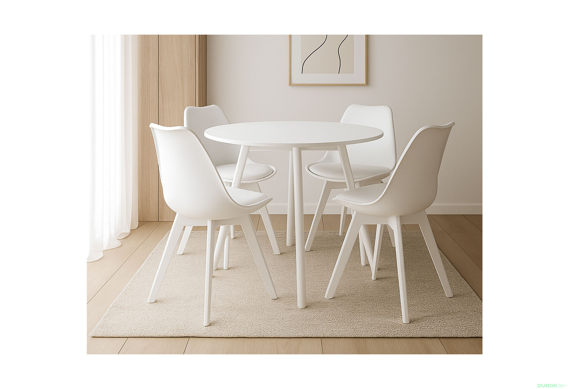 Fotografie 2 - Židle MARK bílá / bílé nohy x 1