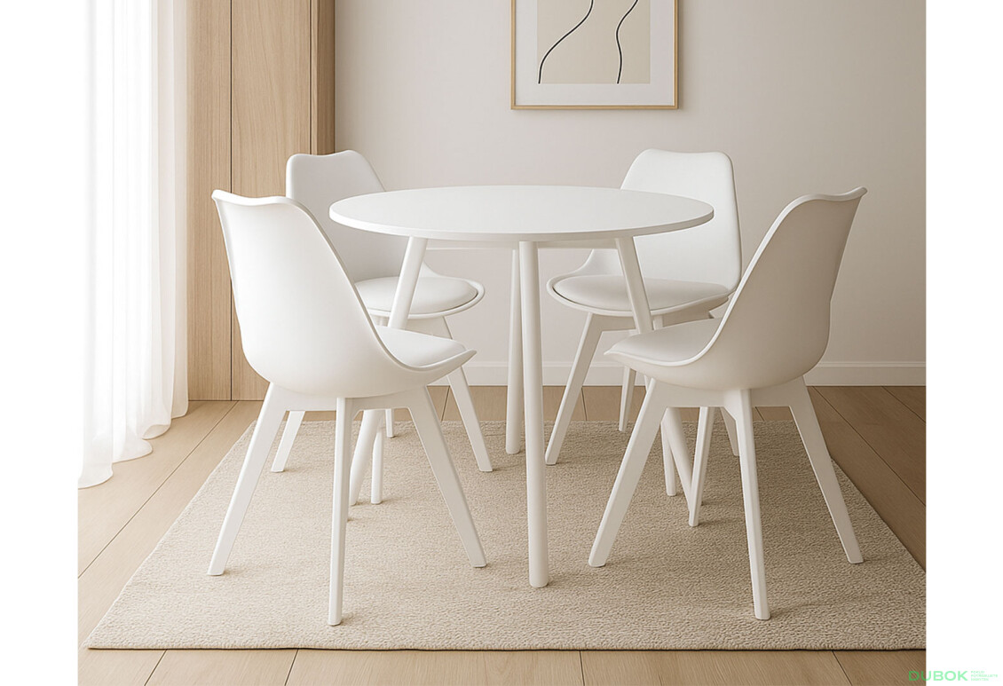 Fotografie 2 - Židle MARK bílá / bílé nohy x 1