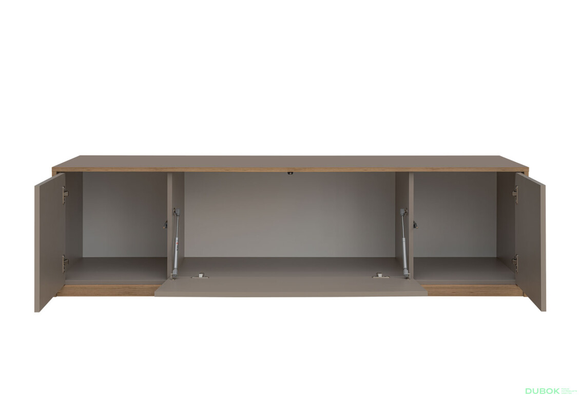TV stolek 2d1k šedý kubanit Complex - Fotografie 3 Fotografie 3 - TV stolek 2d1k šedý kubanit Complex