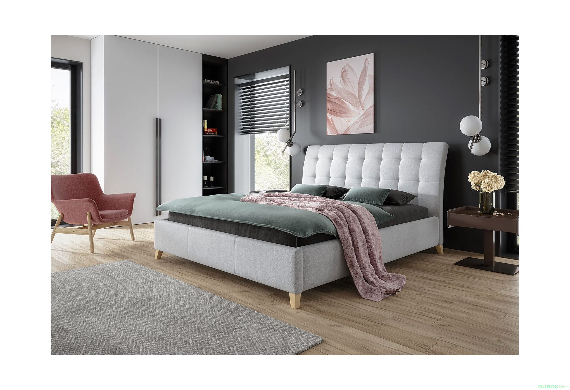 Fotografie 2 - Postel Verona 160x200 Solid 80 Davis E10 Buk