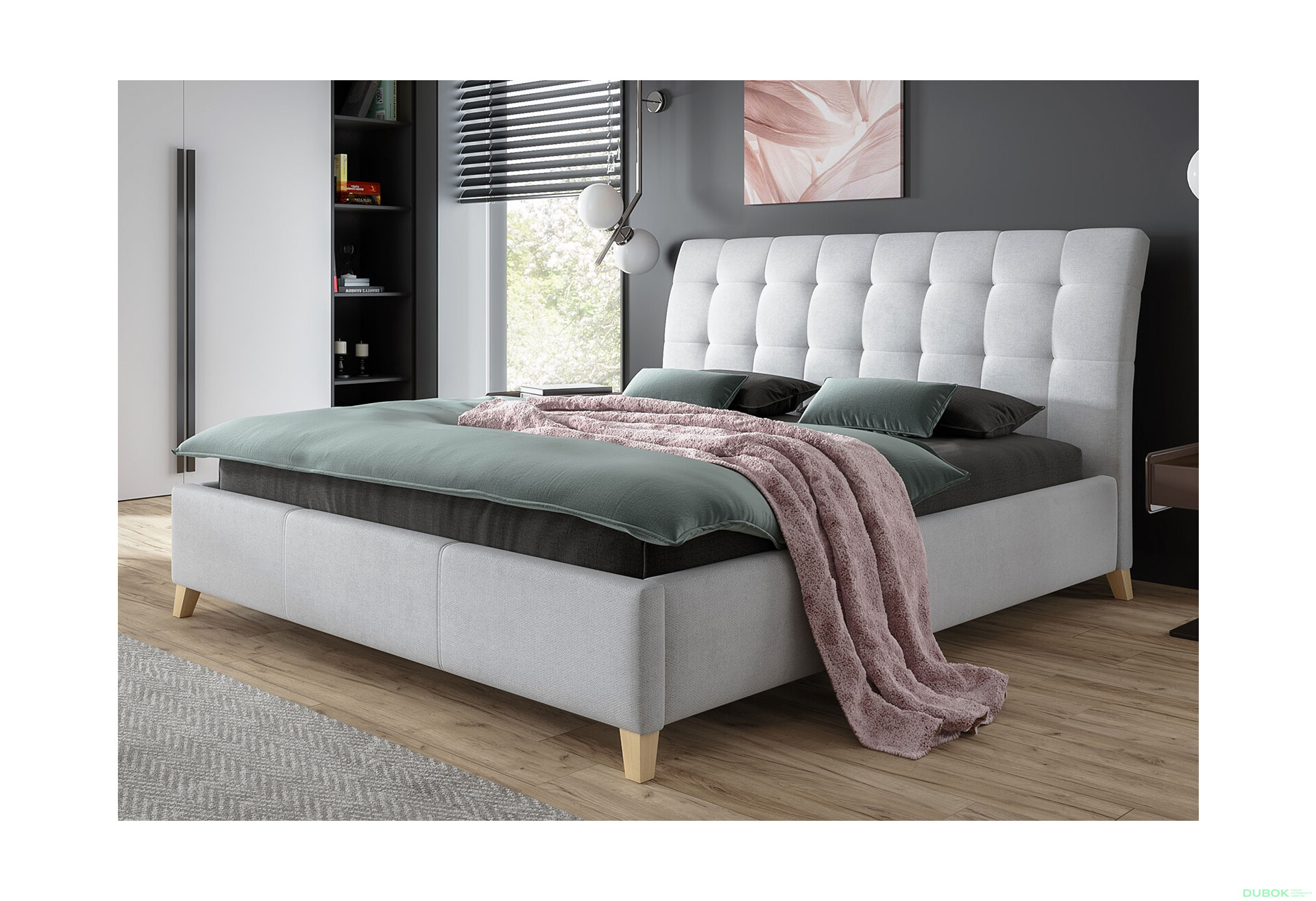 Fotografie 3 - Postel Verona 160x200 Solid 80 Davis E10 Buk