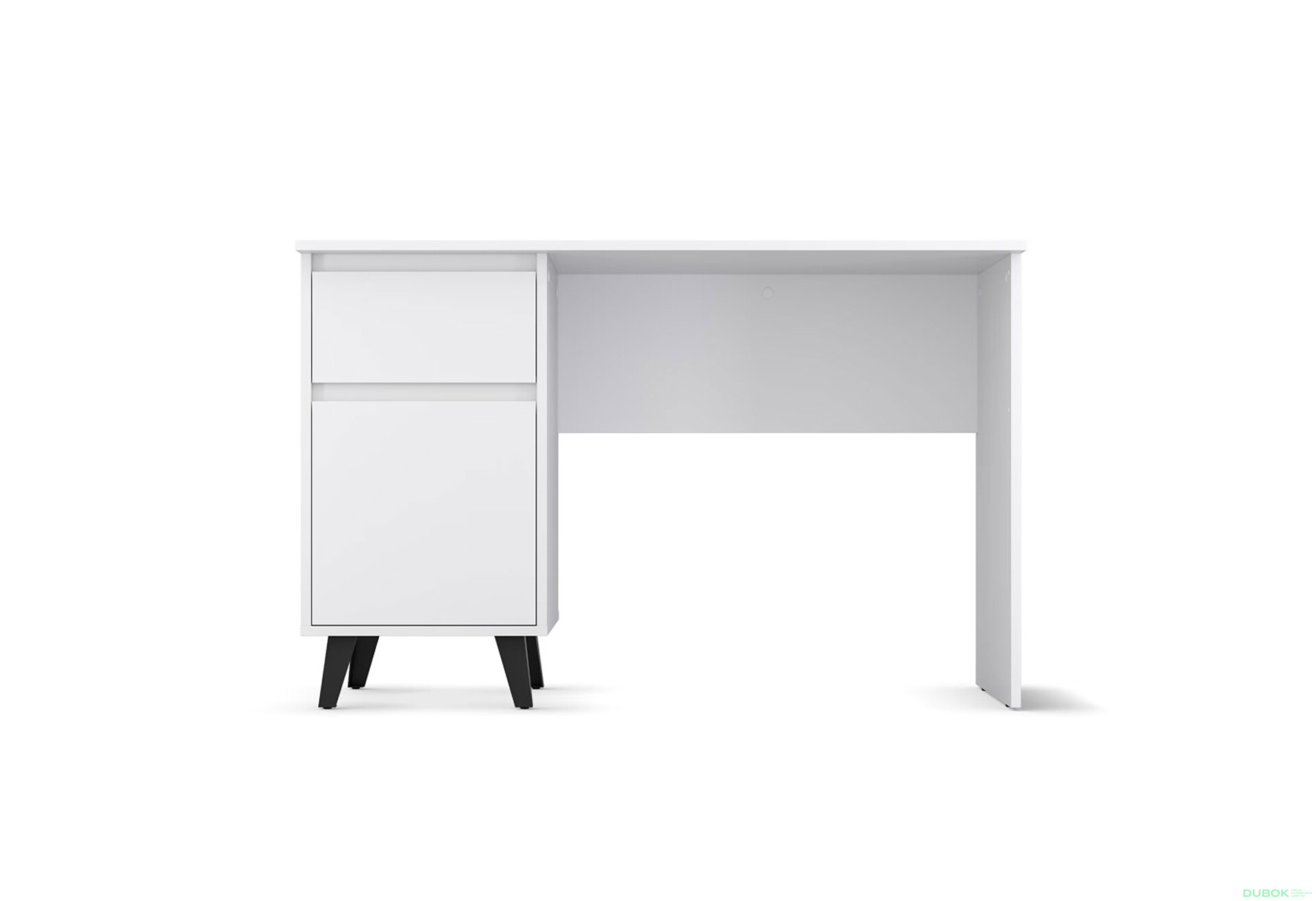 Psací stůl BORG 1d1s/120 bílý - Fotografie 2 Fotografie 2 - Psací stůl BORG 1d1s/120 bílý